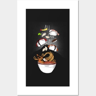 Sushi - all you can eat - black version Posters and Art